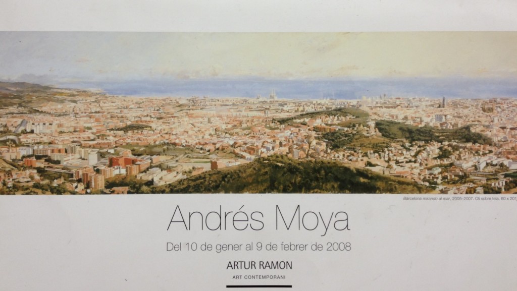 Cartel de la exposición de Andrés Moya en la Galería Artur Ramon. Barcelona 2008. Barcelona mirando al mar